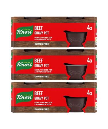 Gravy Pot Bundle Containing Knorr Beef Gravy Pot 4 x 28g (3 Pack)