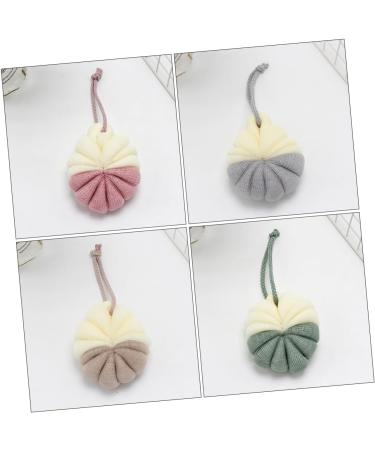 NOLITOY 4 Pcs Bath Bouquet Body Scrubber - Exfoliating Mesh Pouf & Shower Loofah | Spa Quality Shower Scrubber for Deep Cleaning & Relaxation - Buy Online on SooperMarket.com