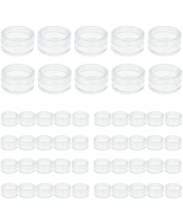 50 pieces transparent empty jars 5 ml cream jar mini jars with screw cap for cosmetics lip balm