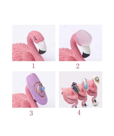 Shop Tangger 6PCs Nail Tips Holder Stand - Flamingo & White Swan for DIY Manicure & Salon Display - Buy Online on SooperMarket.com