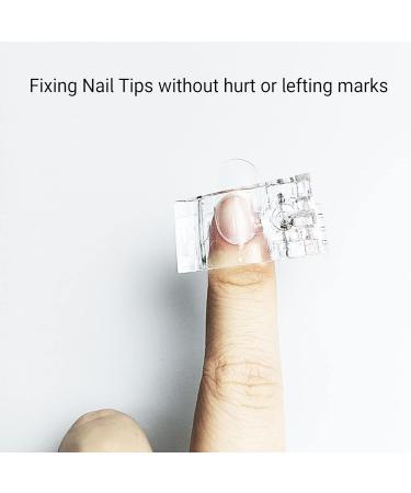10 Pcs Plastic Nail Tips Clips for Quick Gel Nail Extensions - Transparent - Buy Online on SooperMarket.com