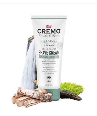 Cremo Original Formula Shave Cream - Silver Water & Birch, 6 fl oz - Smooth, Concentrated Shaving Cream - Buy Online on SooperMarket.com