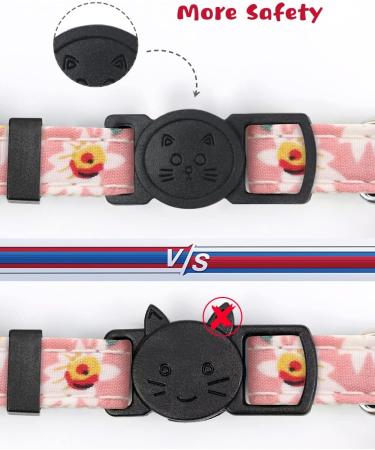 Shop Tagme Cats Collars - Personalized Name & Phone Number Safety Closure & Bell - Baby Pink Kitten Neck Band - 1 Pack - Buy Online on SooperMarket.com