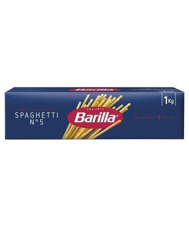 Barilla Classic Spaghetti n.5 - High-Quality Durum Wheat Pasta (1 kg) | Always Al Dente | International Shipping Available - Buy Online on SooperMarket.com