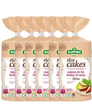 KUPIEC Rice Cakes with Multigrain | Vegan | Vegetarian | Low Calorie | Gluten Free | 90g ( Pack of 06)