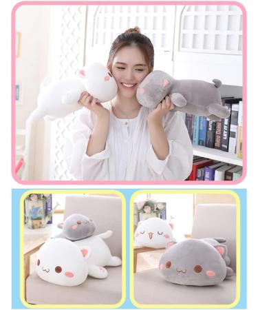 NatureMan Cute Kitten Plush Toy Stuffed Animal Pet Kitty Soft Anime Cat Plush Pillow children'sPlush cat doll Pillow toys (grey) - Buy Online on SooperMarket.com