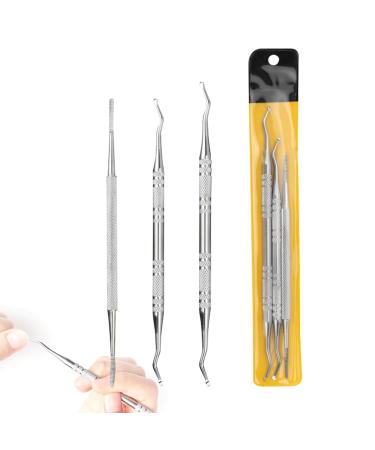 RTRTGS 3 Pieces Ingrown Toenails Set Professional Nail Care Ingrown Toenails File & Lifter Kit Pre Stainless Steel Manicure & Pedicure Set Nail File and Ingrown Toenail Tool
