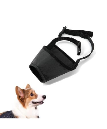 Maulkorb Small dogs muzzle dog adjustable loop breathable safe fast seat for small medium -sized dogs prevents biting chewing and barking (S black)