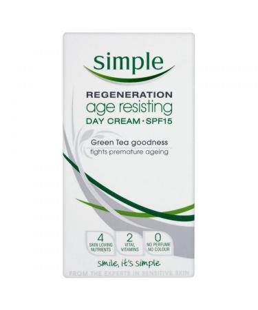 Simple Regeneration Age Resisting UK s #1 facial skin care brand* Day Cream SPF 15 to protect dry skin against premature ageing and enhance smooth skin 50 ml 50 ml (Pack of 1)