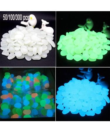 Pebbles 50/100/300pcs Glow in the Dark Garden Pebbles for Walkways Garden Decoration Glow Pebbles Plants Aquarium Luminous Stones Decorative Pebbles (Color : Blue Size : 50 PCS) 50 PCS Blue - Buy Online on SooperMarket.com