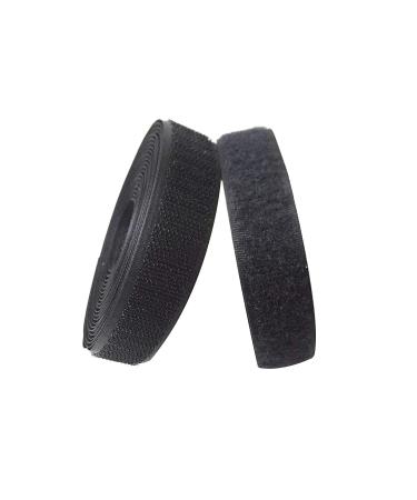Black Colour 1 inches Width (25mm) 5 Yards Sew on Hook + Loop Loop Sew
