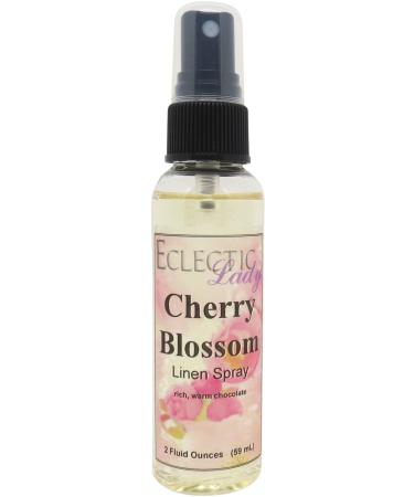 Cherry Blossom Linen Spray (Double Strength) 16 ounces - Eclectic Lady Sheet and Linen Spray - No Artificial Colors Parabens or Preservatives - Long-Lasting Scent for Bed Fabric & Pillow 16 Fluid Ounces (Double Strength)