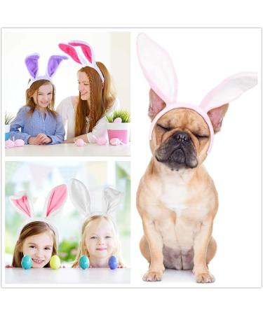 Rabbit Ears Headband Bunny Costume 3 Sets Rabbit Ears Headband and Tail Bow Tie for Adult Children Cosplay Christmas Carnival Party - Buy Online on SooperMarket.com