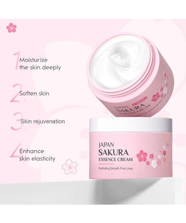 Sakura Facial Moisturizer - Cherry Blossom Face Cream with Niacinamide & Vitamin C | Hydrating Korean Skin Care for Women - Buy Online on SooperMarket.com