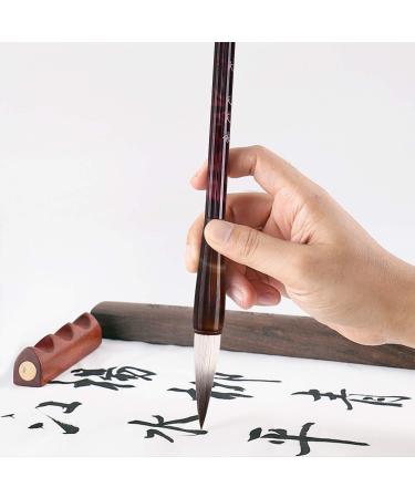 MEGREZ Chinese Calligraphy Brush Kanji Japanese Art Sumi Writing Painting Drawing Practicing Brush for Students and Beginners  Wolf Sheep Mix Brush  Large