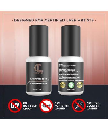 Elite Power Eyelash Extension Glue - 8 Week Retention Fast Drying Latex Free 5ml - Perfect for Professionals - Buy Online on SooperMarket.com
