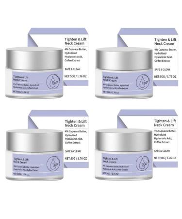 4 Piece Tighten and Lift Neck Cream Go Pure Neck Firming Cream - Best For Tightening Sagging Skin Decolletage Neck Cream For Sagging And Tighten