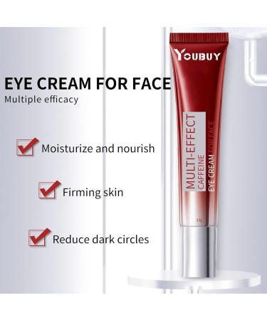 Caffeine Eye Cream for Dark Circles & Puffiness | Anti-Aging Under Eye Serum for Bags Wrinkles & Fine Lines - Visible Firming & Tightening Formula - Buy Online on SooperMarket.com