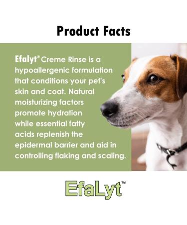EfaLyt Creme Rinse for Pets - Hypoallergenic Formula with Essential Fatty Acids - 12 fl oz - Buy Online on SooperMarket.com