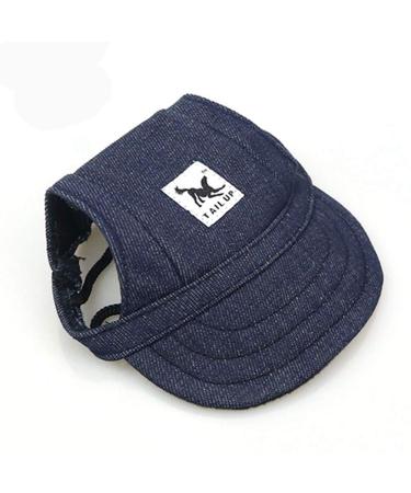 EGURS DOUS BASSEBALL HATES CONTACTABLE SUNBONNET SONNECTION DOC HUDE CAP Dog Hut for Small Medium and Large Dogs and Cats Denim Blau XL
