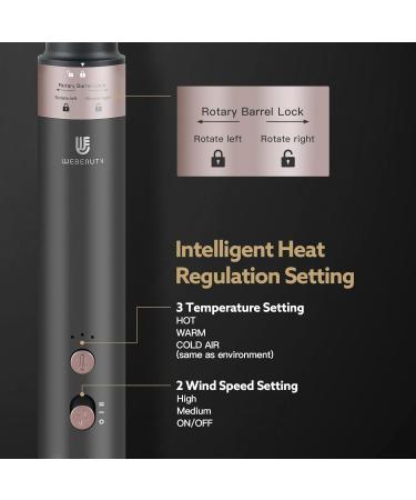 Auto Air Curling Wand & Hair Dryer Set - 1 1/4 Inch Ceramic Ionic Curler for Fast Drying & Stylish Waves - International Shipping Available - Buy Online on SooperMarket.com