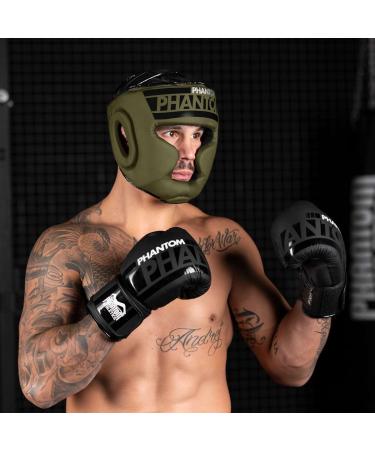Phantom Head Guard APEX | Ultimate Boxing & MMA Protection | Unisex Full Face for Muay Thai & Fighting | Army Style - Buy Online on SooperMarket.com