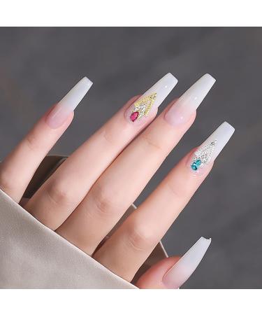 30pcs Mix Gold and Silver Nail Charms - Triangle and Drop Shape 3D Nail Jewelry for Acrylic Nails Art - DIY Crafts Accessory for Women and Girls - Buy Online on SooperMarket.com
