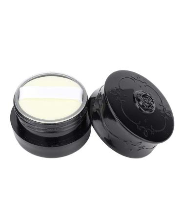 Vintage Rose Makeup Container - Empty Loose Powder Dispenser & Cosmetic Case with Puff (Black) | International Shipping Available - Buy Online on SooperMarket.com
