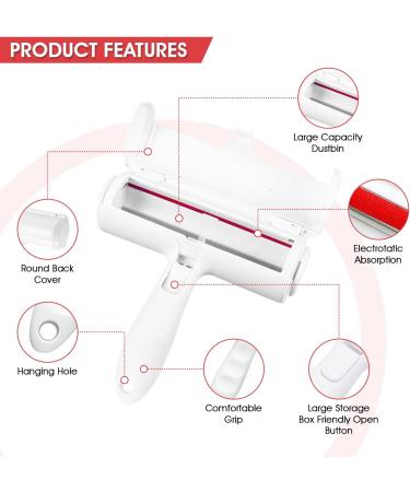 Quality-mart Pet Hair Remover Roller | Reusable Dog & Cat Hair Cleaner for Floors Sofas Carpets Clothes & Car Seats - Easy & Self-Cleaning - Buy Online on SooperMarket.com