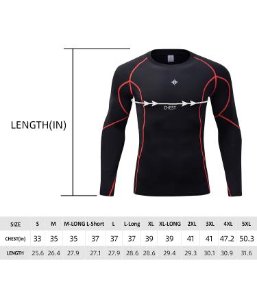 Milin Naco Cool Dry Compression Shirts for Men Long Sleeve Baselayer Tops - 3 Pack (Black) - X-Large Tall - Buy Online on SooperMarket.com