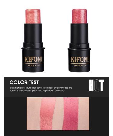 Sumeitang 4 Pcs Waterproof Highlighter, Shimmer Illuminator, and Blush Stick Set - Cruelty-Free Face Contour Cosmetics for Effortless Blending and Colorful Glow - Buy Online on SooperMarket.com