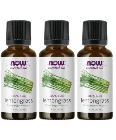 Now Foods Lemongrass Oil 1 Ounce (Pack of 3)