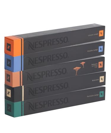 50 Nespresso Coffee Capsules Lungos and Ristretto Mix