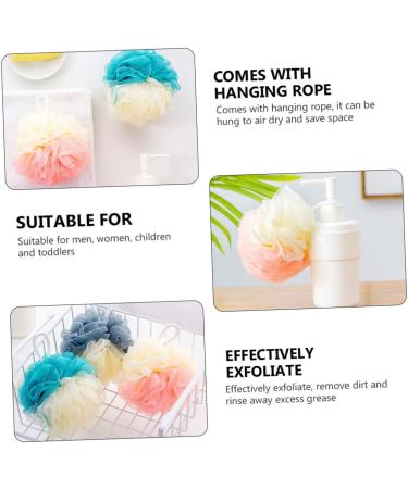 Buy Angoily 8pcs Color Matching Bath Ball Mesh Pouf & Men's Gloves - Soft Shower & Bath Scrubbers Perfect for Cleaning & Relaxation - Buy Online on SooperMarket.com