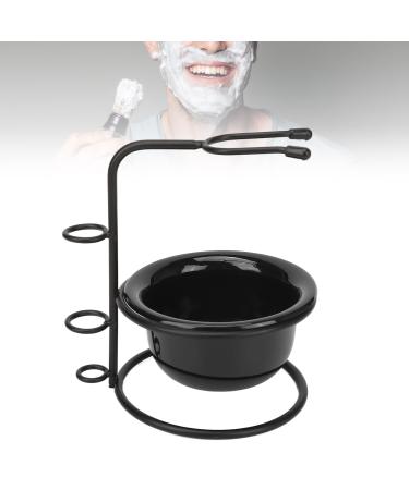 Black razor brush with soap shells set stable base dust poet metal holder shaving soap peel for gifts for father friend husband