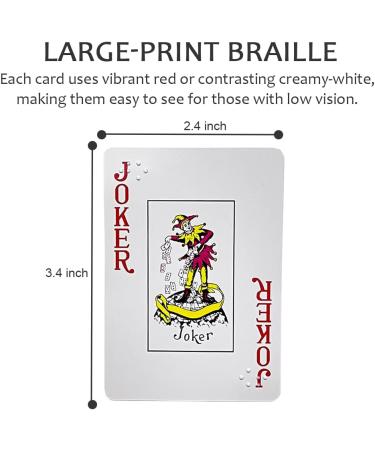 MUROCEA Large-Print Braille Playing Cards | Vision Impairments Entertainment - Buy Online on SooperMarket.com