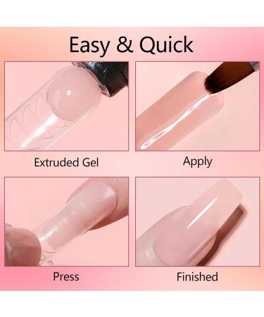 15ml Poly Gel Nail Kit - 2 Colors Starter Set with UV Lamp | DIY Nail Extension Gel at Home - Buy Online on SooperMarket.com