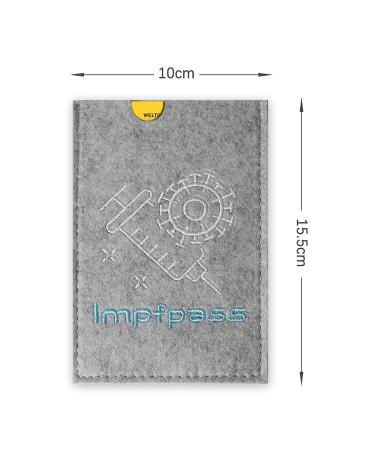 Gray Vaccination Pass Case - Protective Cover for Adults Babies & Kids | Gadom Shell Vaccination Card Holder (12 x 16.5cm) - 2021 Edition - Buy Online on SooperMarket.com
