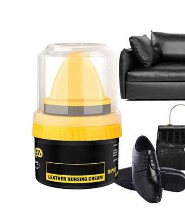Evember 2 Colors Shoe Polish Leather Repair Cream Leather Cream Shoe Polish Cream Shoe Polish Leather Repair Cream Liquid Shoe Care Shoe Cream With Sponge Applicator Intensive Leather Care Nourishing 1pcs black