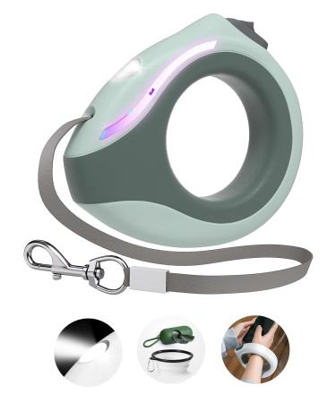 Blanlody roller leash dog leasic for large dogs up to 80kg with light medium -sized smaller dogs leash leash rubberized handle 3m dog leash and water bowl dog decorative bags (green)