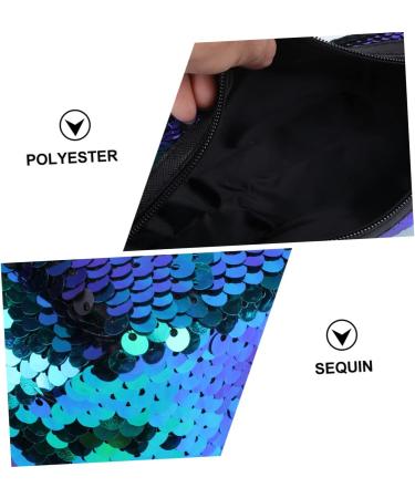EXCEART 1pc Pencil Style Bags Makeup Cosmetic Mermaid Sequin Multifunction Lady Storage Pouch Bag Sequins Green Black 21X7CM - Buy Online on SooperMarket.com