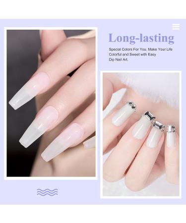 28g/Box French Manicure Pink & White Dip Powder Nails - No UV/LED Cure | Natural White Dip-Natural White-UKA - Buy Online on SooperMarket.com