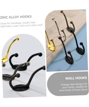 ABOOFAN 4pcs Hook up Bath Towel Hook Jacket Hooks Single Robe Hook Utility Hooks Office Old Fashioned Hanger 9.5X6.7X2.3CM Golden - Buy Online on SooperMarket.com
