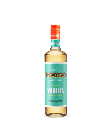 Premium Vanilla Syrup from Cafe Pocco - 750ml Glass Bottle Vanilla 750 ml (Pack of 1)