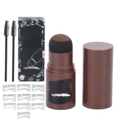 Eybrowing stamp and eye brow-template kit Easy to use durable eyebrow stamp kit for eyebrow-make-up eyebrow-up 10 eyebrow templates 2 (dark brown)