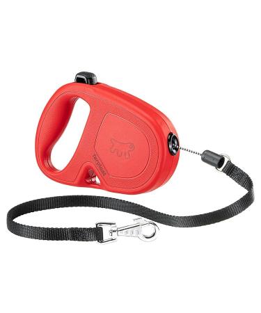 Ferplast dog leash flippy one roller leash small dogs up to 12 kg.Pull -out cord max. 4.5 m. Single button for locking and unlocking red max 12 kg - 4.5 m rope red red