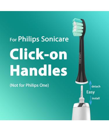 LINILEEA Toothbrush Replacement Heads Black Compatible with Philips Sonicare Click On Electric Toothbrush 8Pack Balck 1 count (Pack of 8) - Buy Online on SooperMarket.com