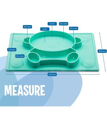 Silicone Non-Slip Baby Placemat for Self Feeding - Classic Baby Plates with Suction Cups for Infants, Toddlers, and Kids - Buy Online on SooperMarket.com
