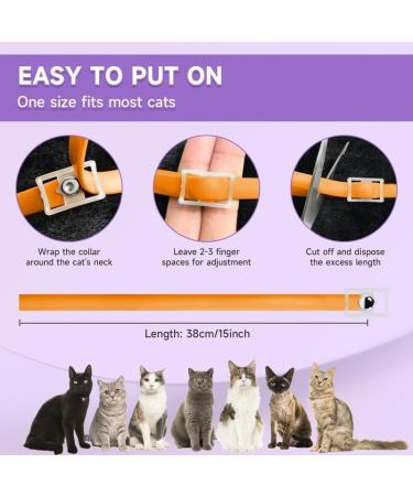 Cat Repellent Treatment Adjustable Cat Repellent Collars Natural Protection Repellent Collar for Cats Water Resistant Repellent Collar for Cats Small-Medium-Large Orange 2pack - Buy Online on SooperMarket.com