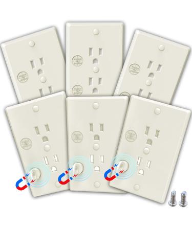 Magnetic Self-Closing Outlet Cover AOSITE 6 Pack Outlet Covers Baby Proofing Safety Wall Socket Covers Magnetic Power Plug Protectors Childproof Outlet Covers for Baby Safety, 10 Pack Plug Covers